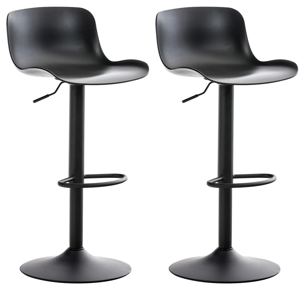 Barhocker Almada 81-102x44x45 cm schwarz
