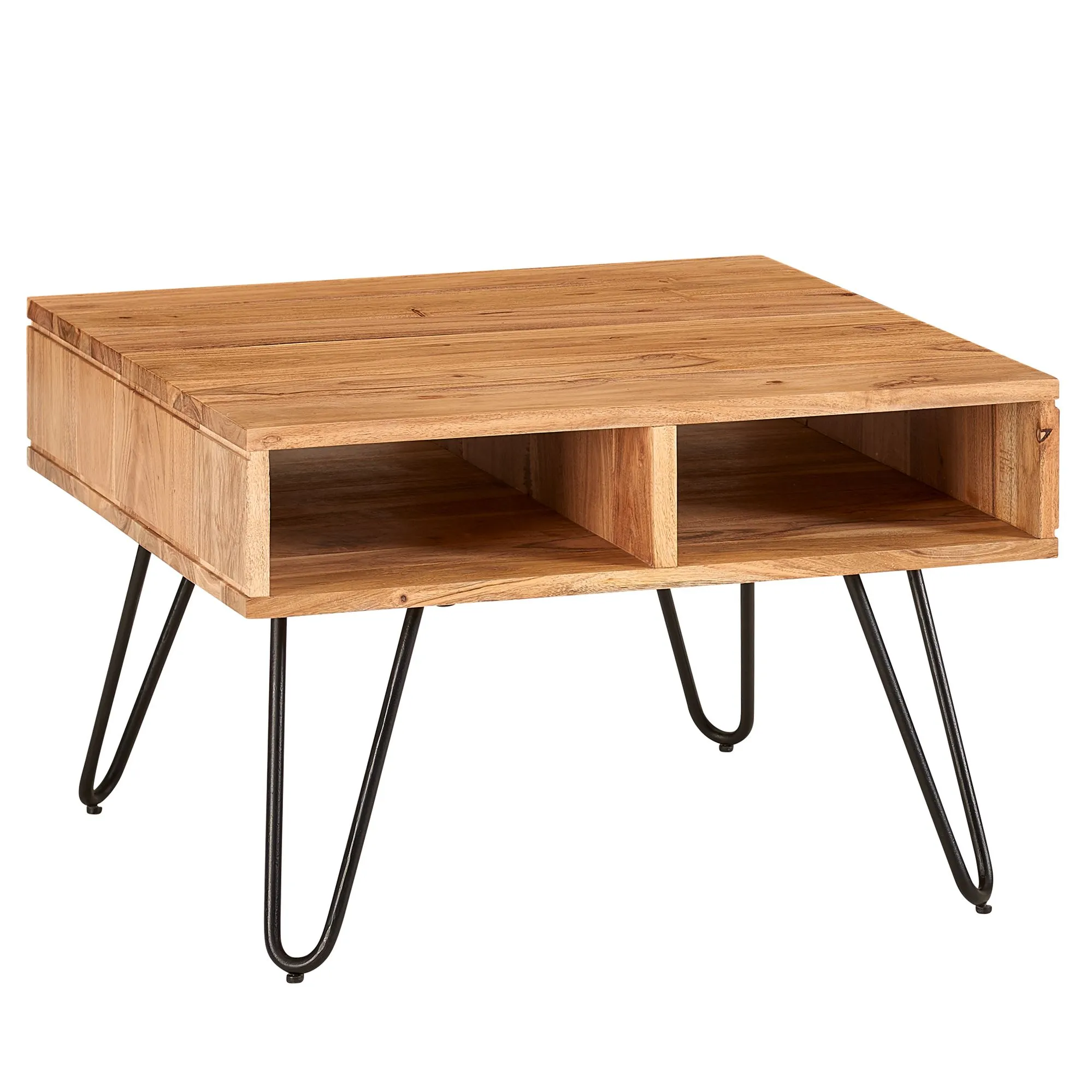 tinkaro Couchtisch eckig DALILA Akazie Massivholz Sofatisch Braun tinkaro Couchtisch eckig DALILA Akazie Massivholz Sofatisch Braun