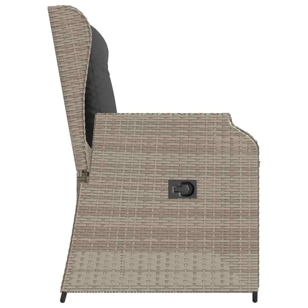 Garten-Relaxbank Hellgrau 110 x 67 x 95 cm