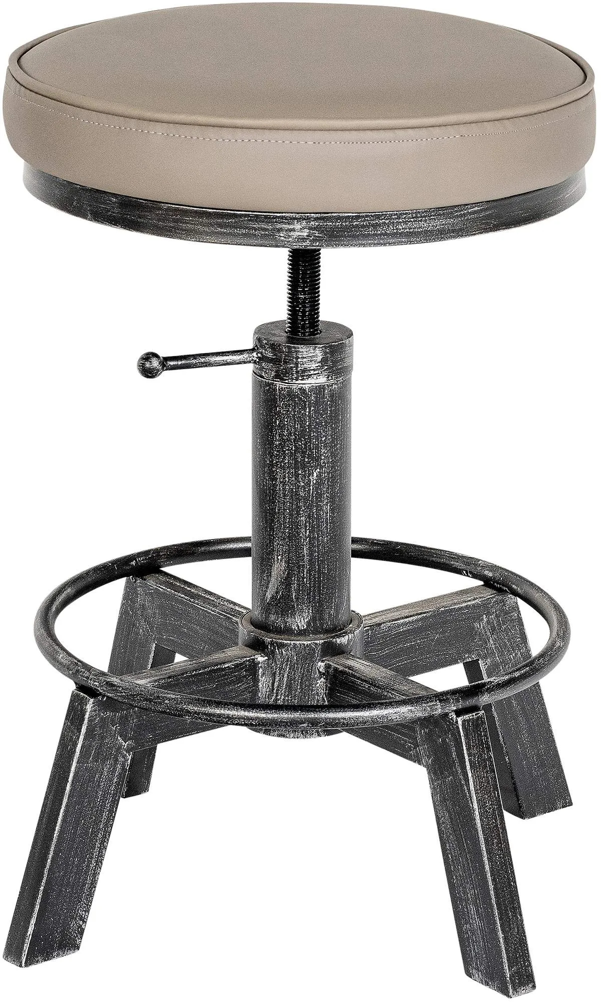 Sitzhocker Destin 42x42x44-63 cm antik silber
