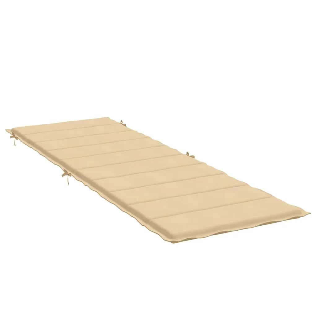 Bequeme Liegenauflage 186x58x4 cm in Melange Beige