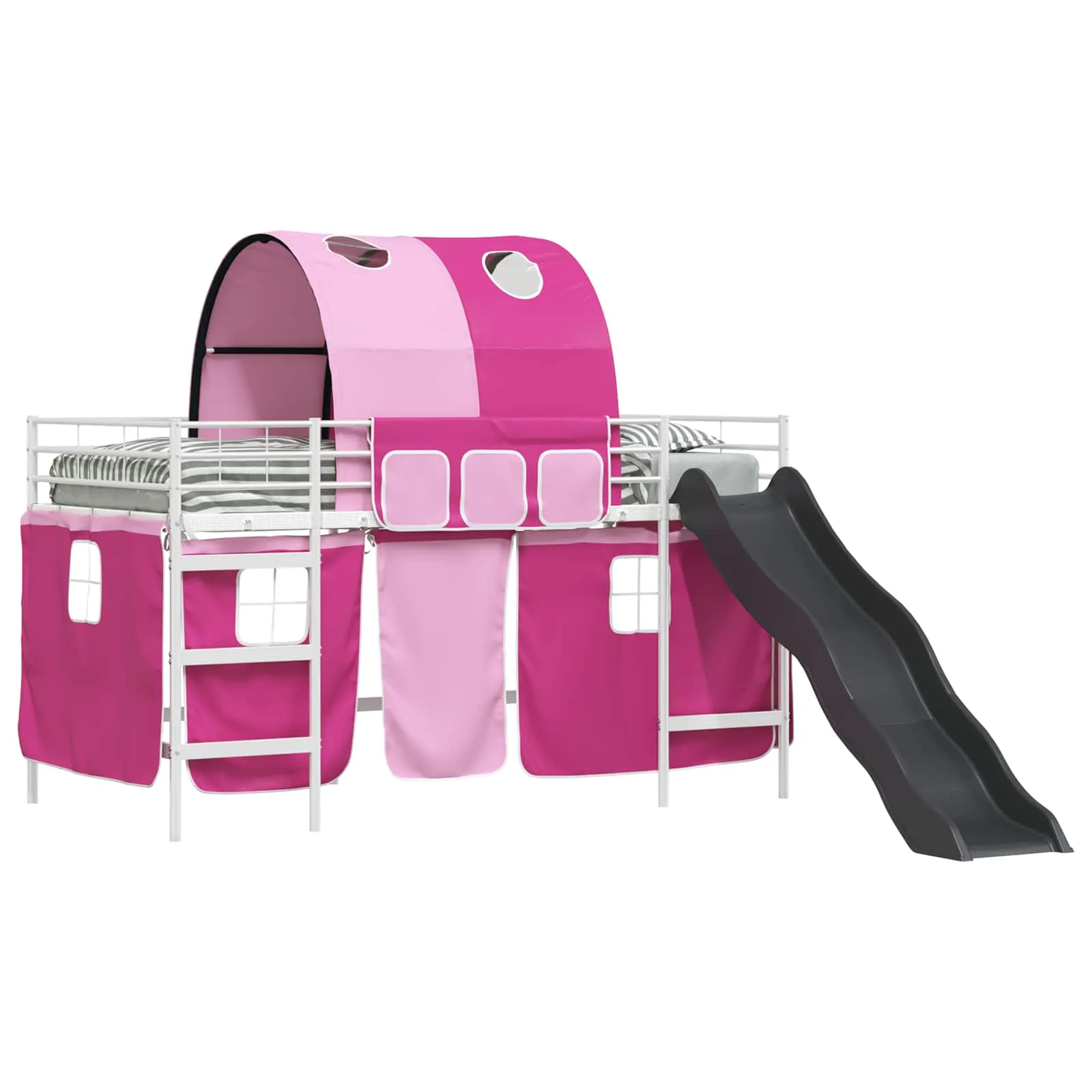 Kinder-Etagenbett 90 x 200 cm Weiß und Rosa