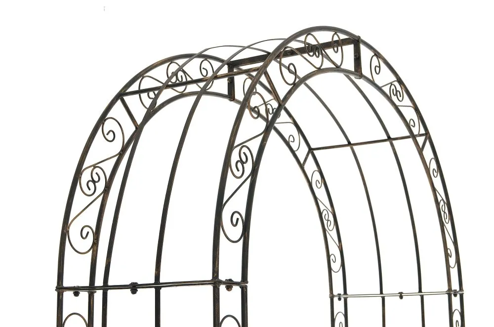Rosenbogen Sina mit Tor 135x245x41.5 cm Bronze