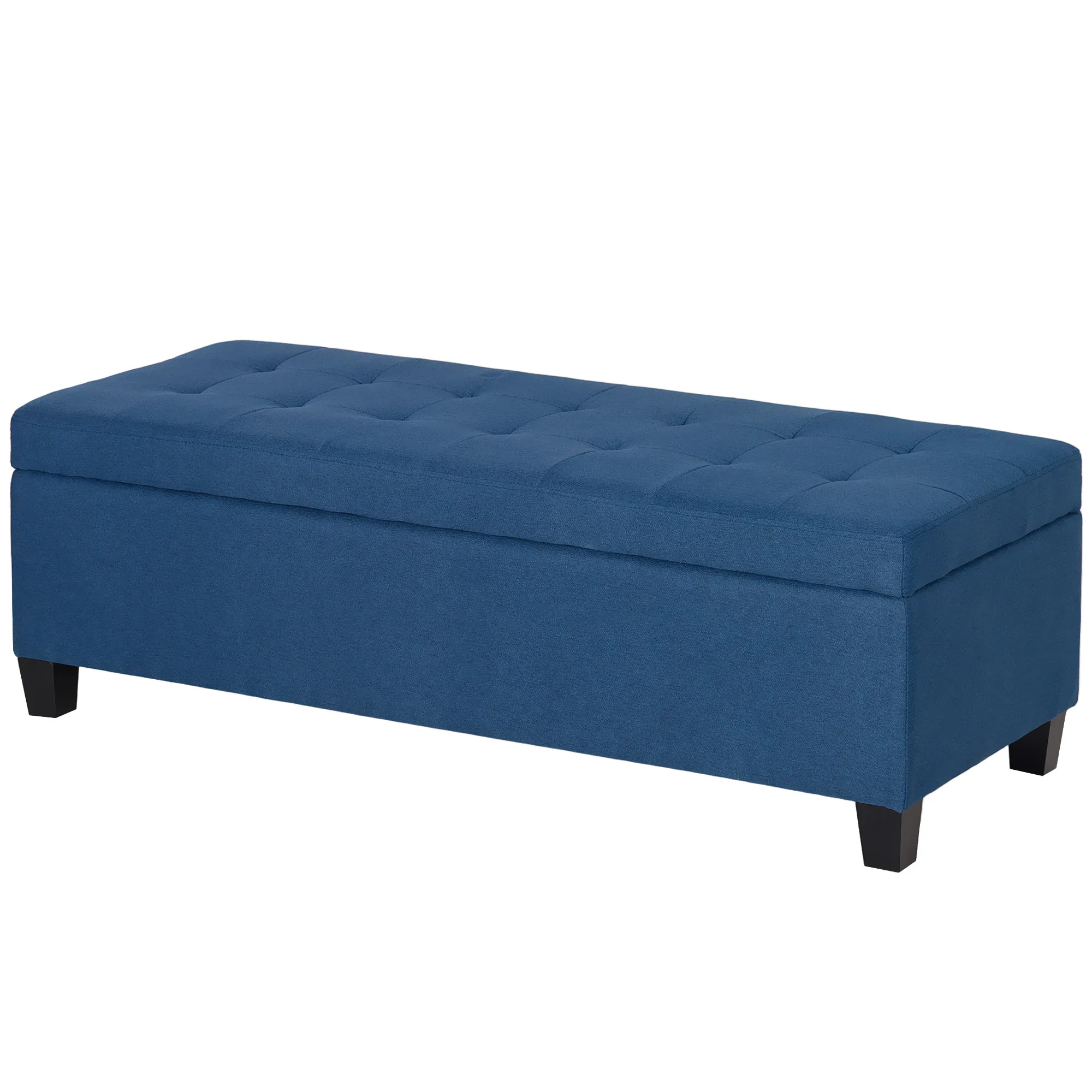 Stilvolle Polsterbank 125L x 49B x 41,5H cm in Blau