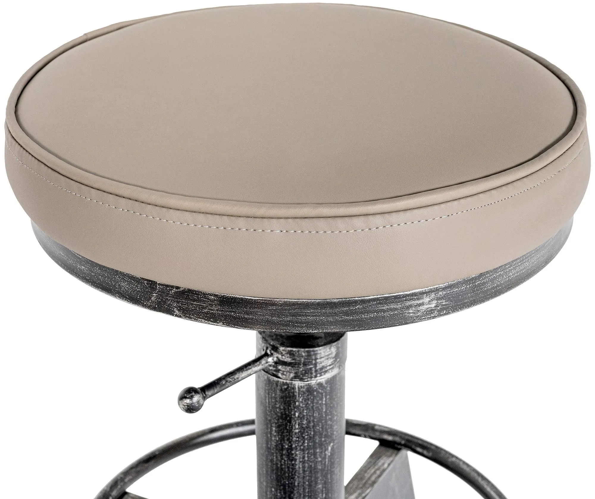 Sitzhocker Destin 42x42x44-63 cm antik silber