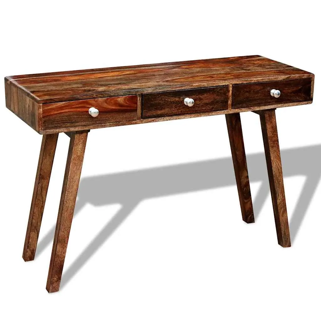 Sideboard aus Echtholz Braun 116 x 42 x 76 cm mit 3 Schubladen