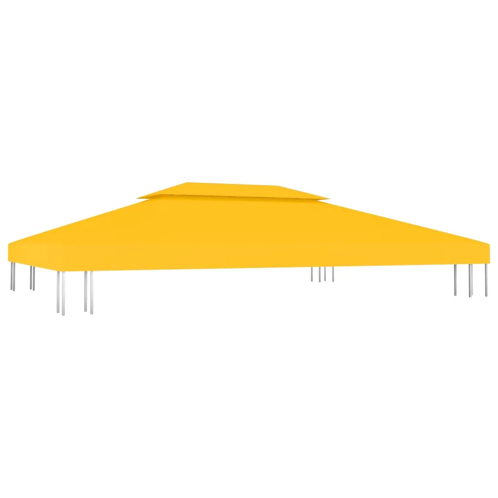 Pavillon-Dachplane 4x3 m Gelb mit Kaminabzug und PVC-Beschichtung