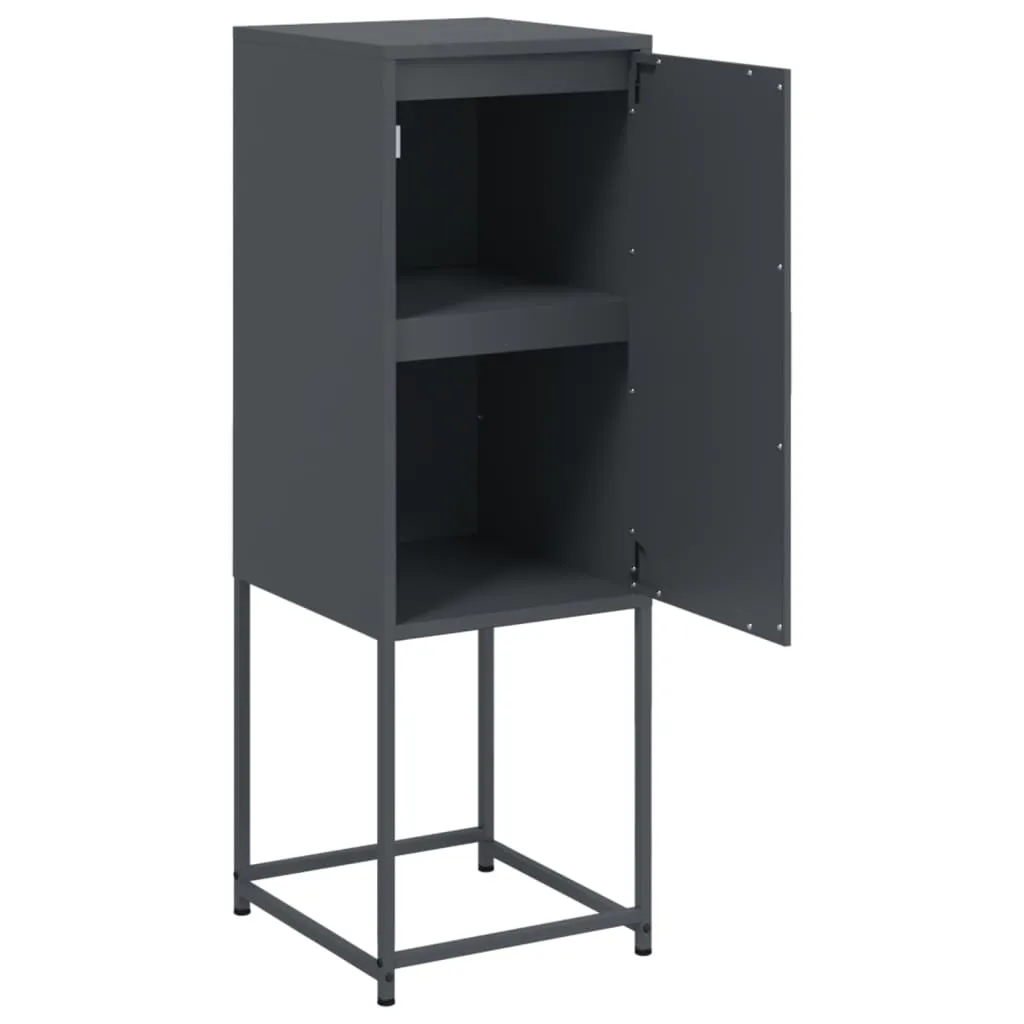 Highboard Industrie-Stil 36x39x107 cm Anthrazit Stahl