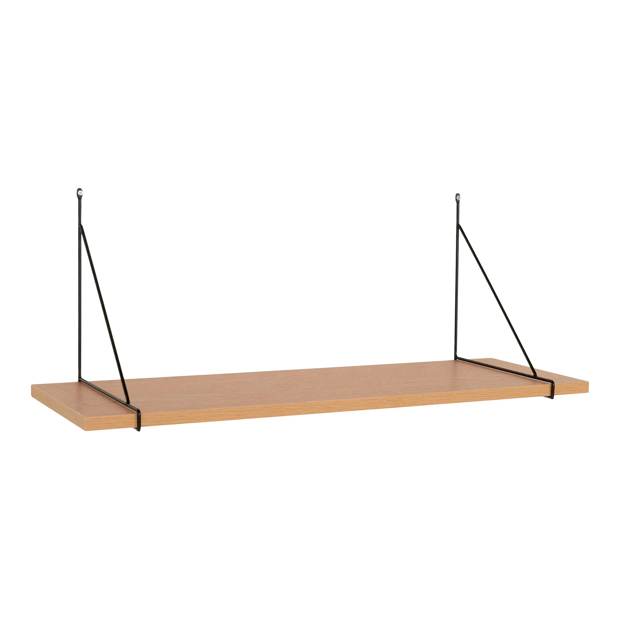 tinkaro Wandregal Chiba Melamin, Stahl, MDF Natur / Schwarz