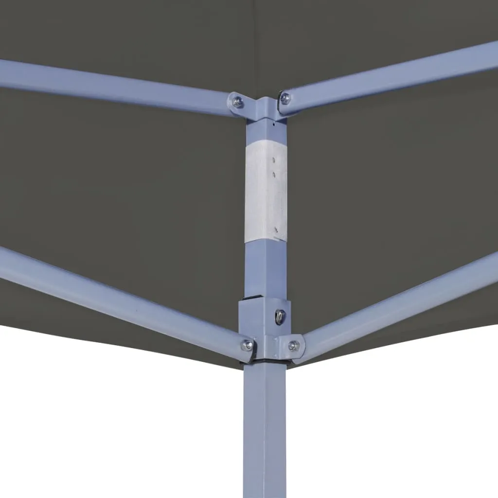 Faltbares Partyzelt 2x2x3,15 m Anthrazit mit pulverbeschichtetem Stahlrahmen