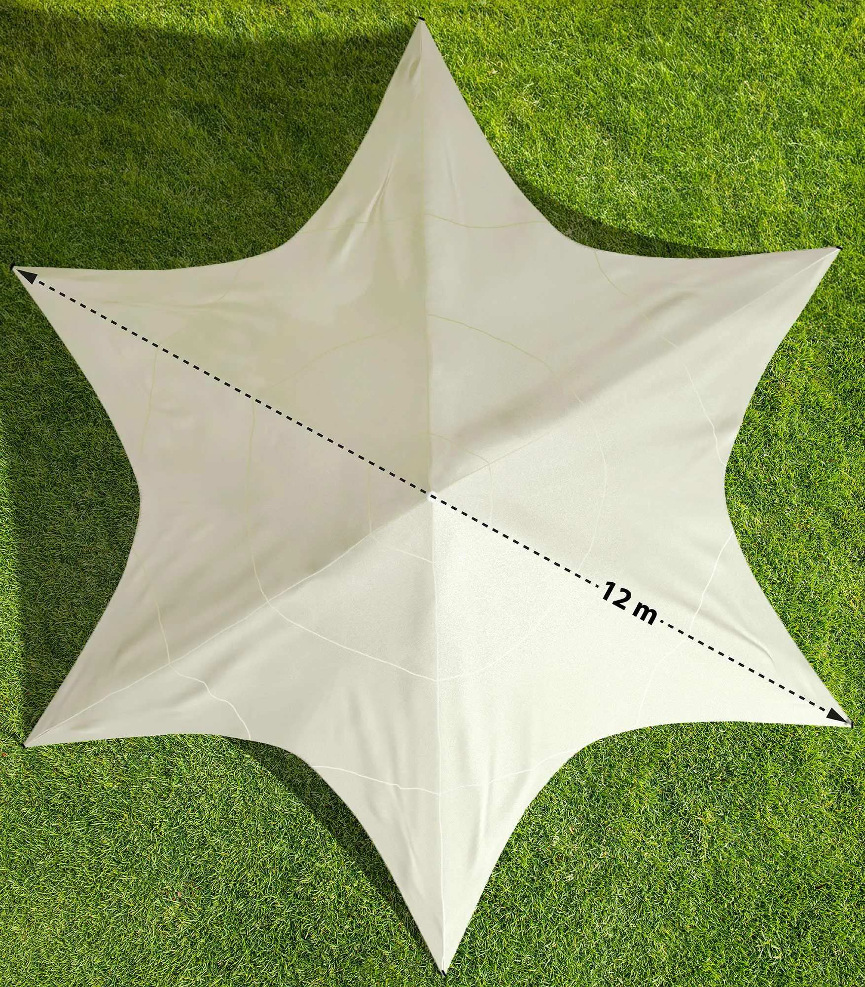 Sternzelt 12 m Durchmesser creme
