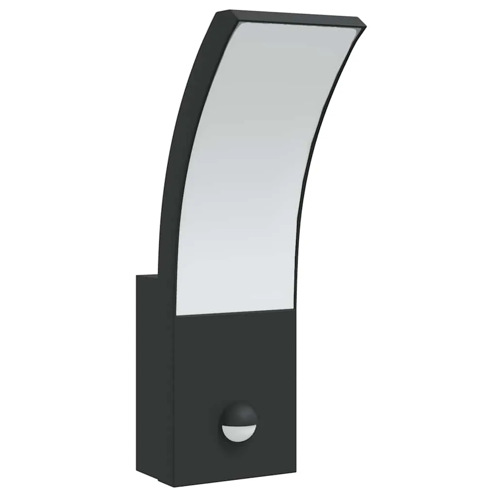 LED Außenwandleuchte Schwarz 7 x 4,5 x 23 cm mit Bewegungsmelder