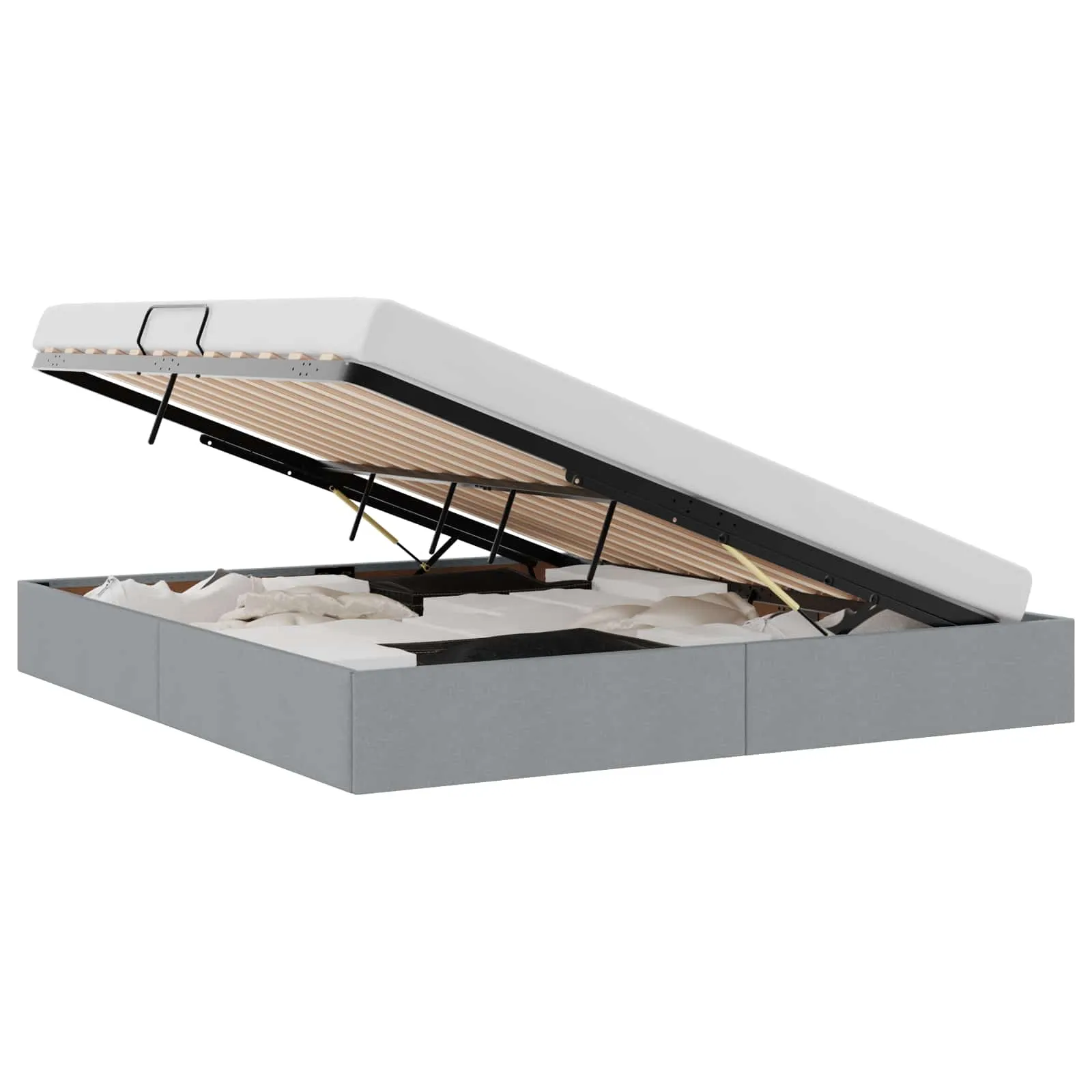Ottoman Bettgestell 203 x 160 x 23,5 cm Hellgrau