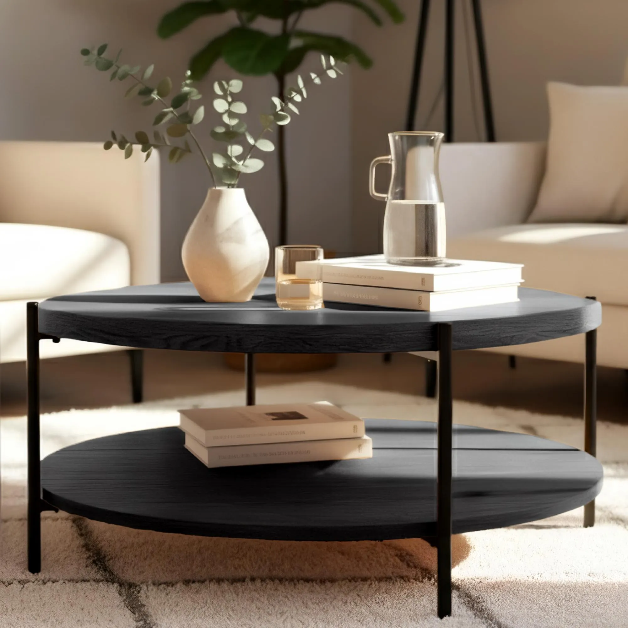 Couchtisch Edduma 80x80x40 cm grau
