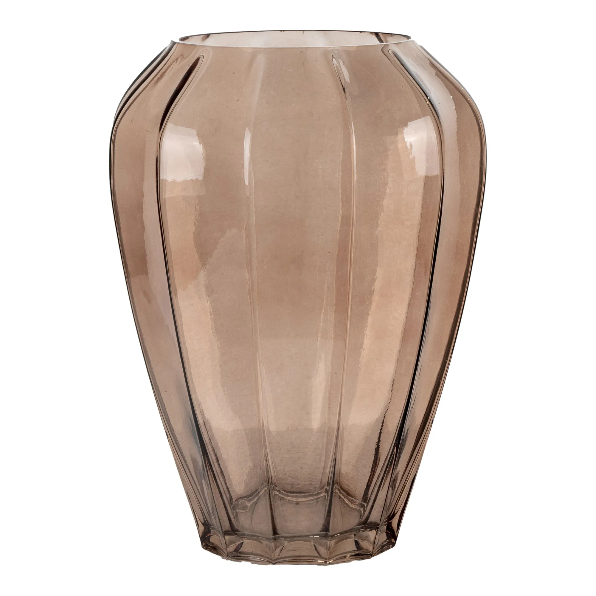 tinkaro Vase Glas Braun