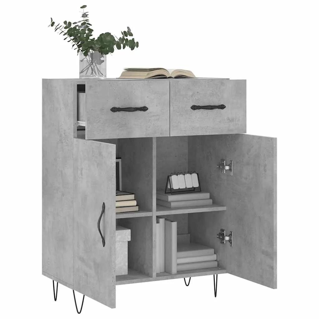Sideboard Betongrau 69,5x34x90 cm Holzwerkstoff