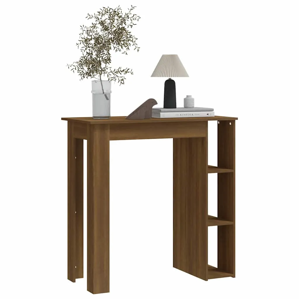 Moderner Stehtisch in Brauner Eichen-Optik 102 x 50 x 103,5 cm