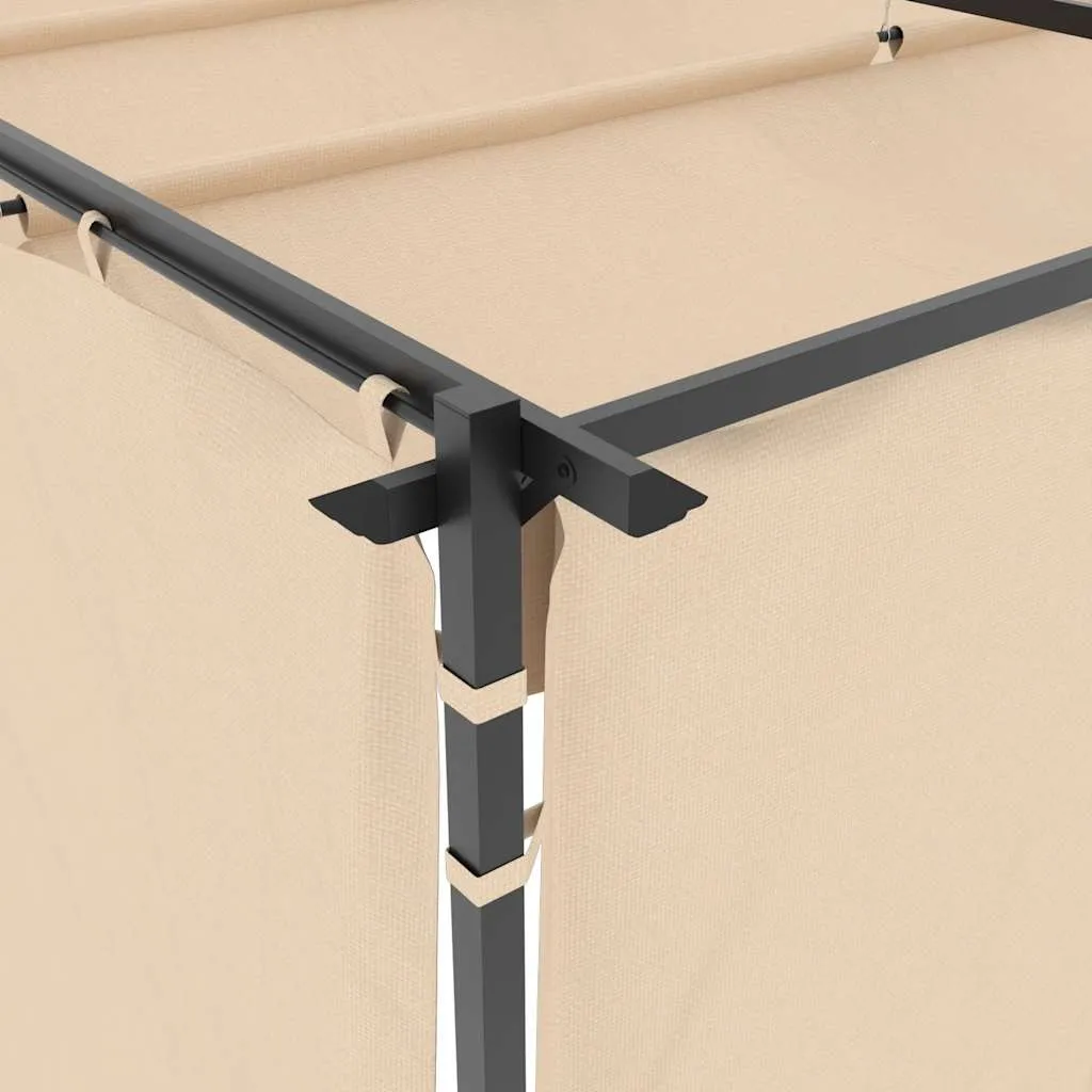 Wetterfester Pavillon Creme 3x3x2,3 m mit Stahlgestell und UV-Schutz