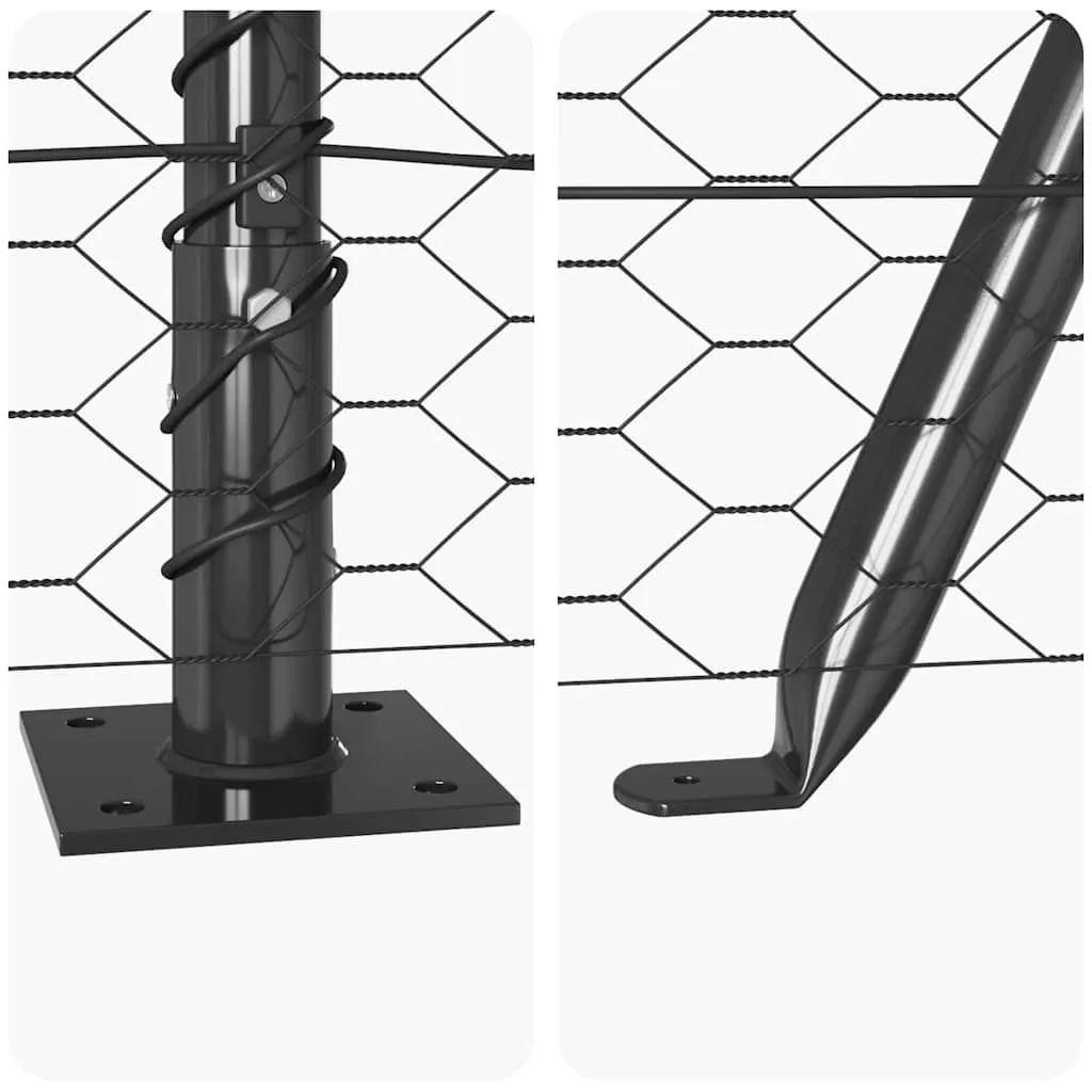 Outdoor-Geländerpfosten Set 10000 x 3,2 x 140 cm Grau