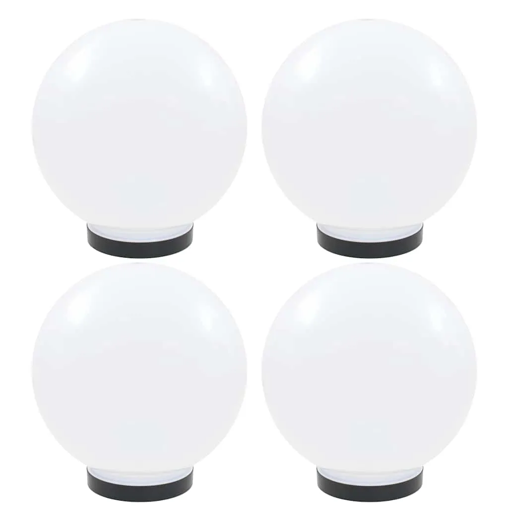 LED-Kugellampen Set 25 cm Weiß, 4 Stück, PMMA