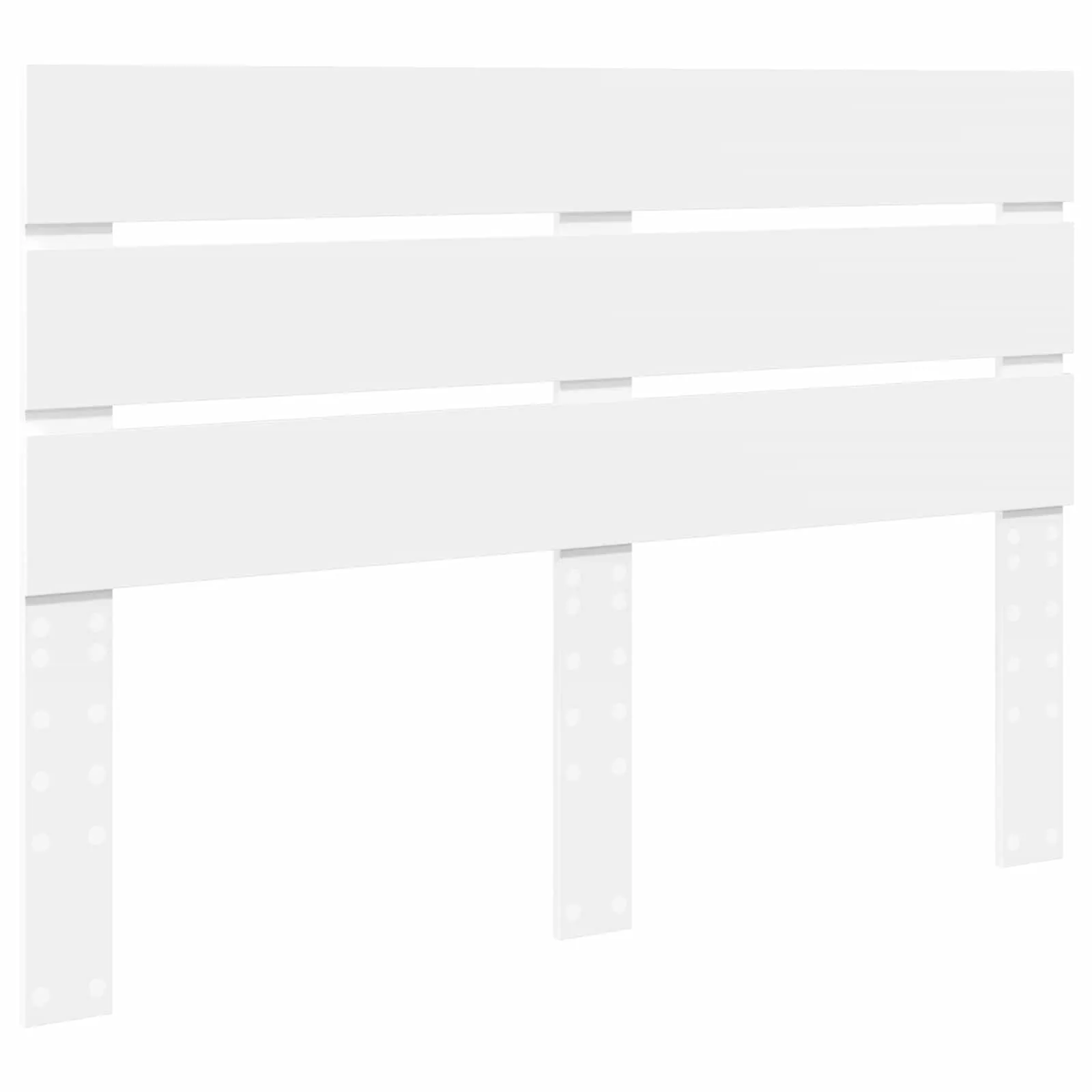 Bettgestell 206 x 153 x 100 cm Weiß