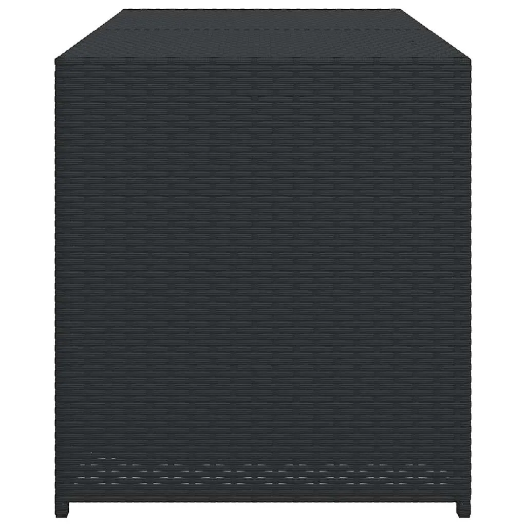 Gartentruhe Schwarz 283L Poly Rattan