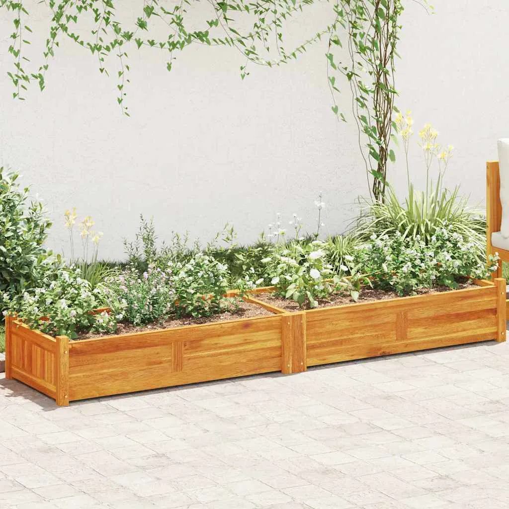 Garten-Hochbeet Akazienholz 200x50x25 cm Garten-Hochbeet Akazienholz 200x50x25 cm