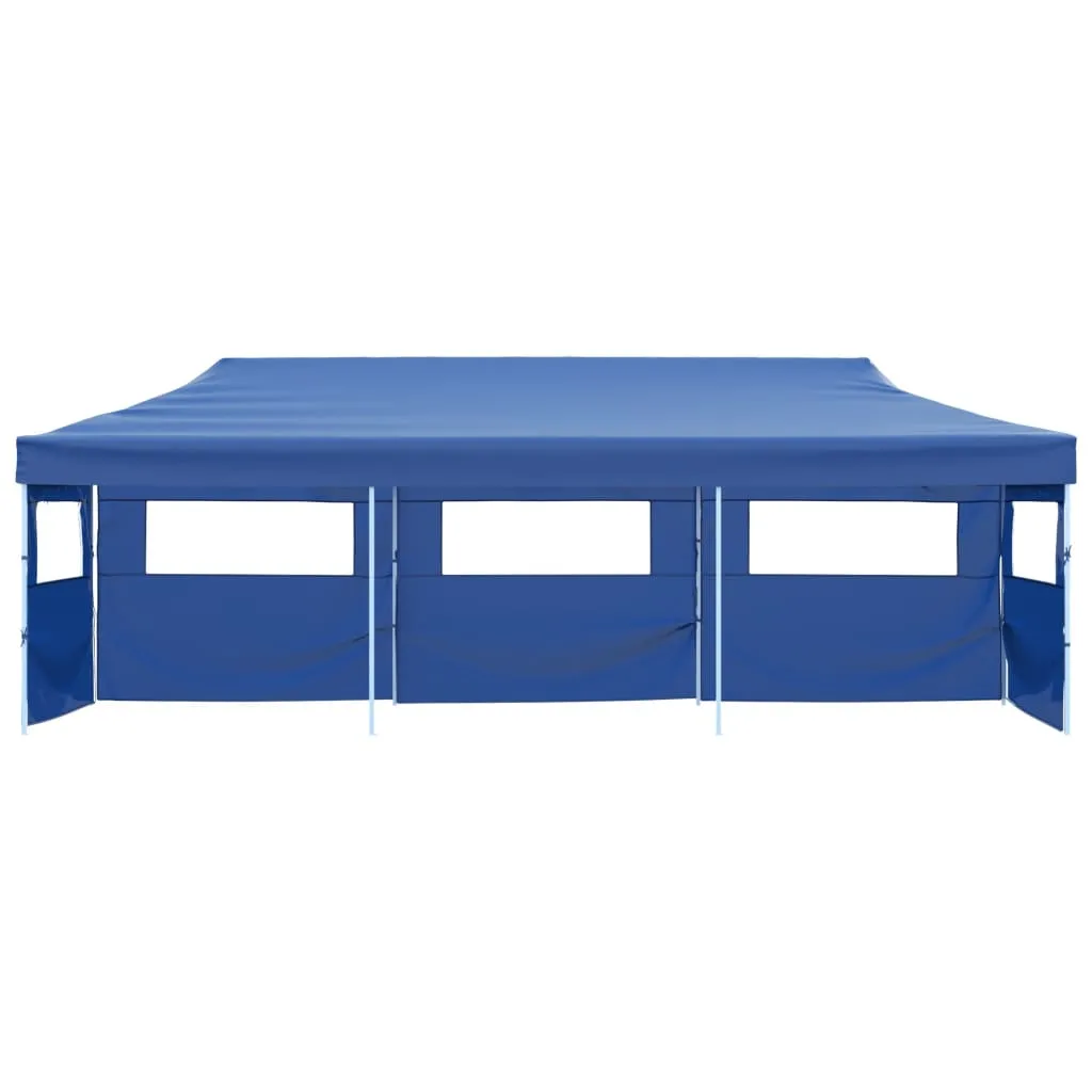 Faltbares Partyzelt 870x291x315 cm Blau mit UV- und Wasserbeständigem Dach