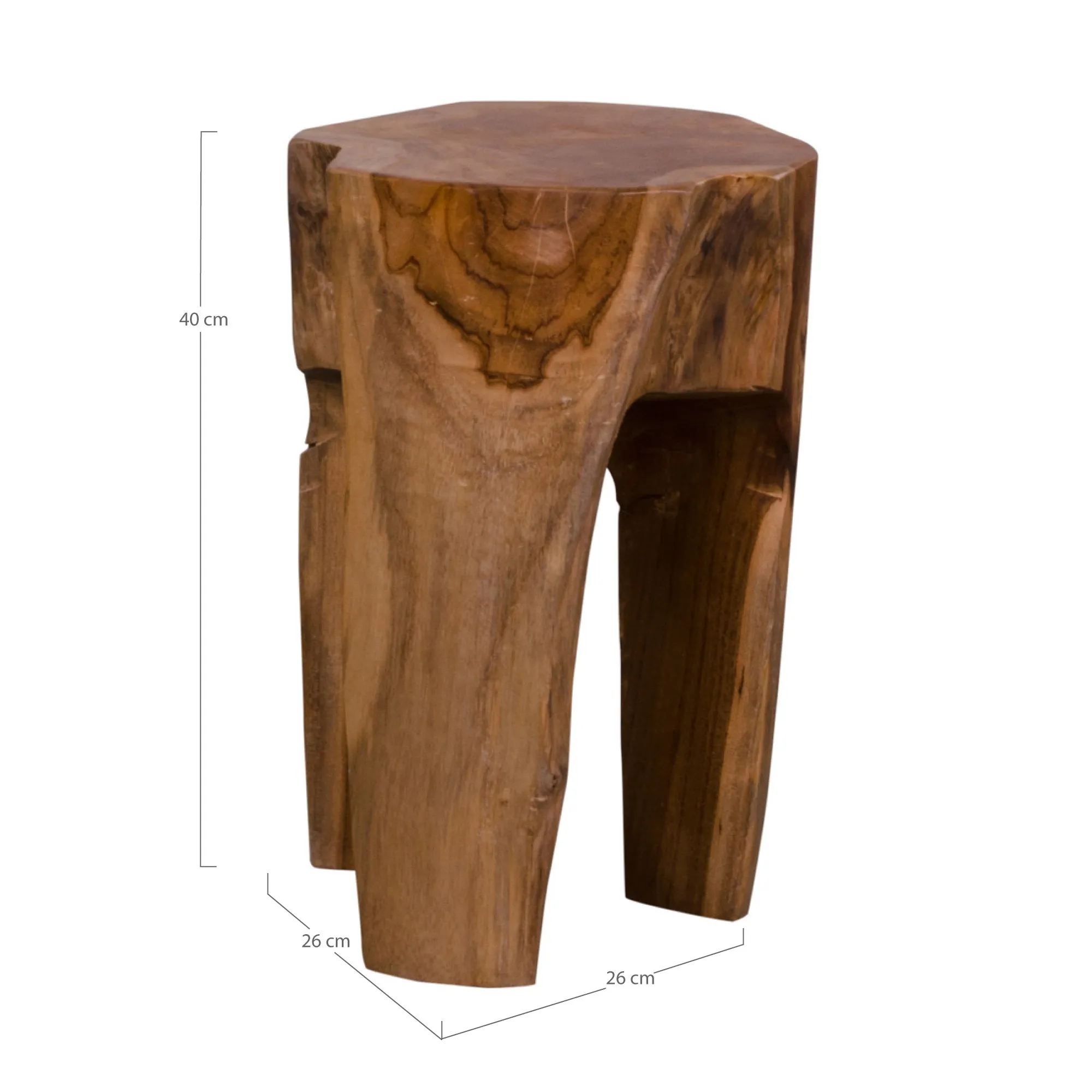 tinkaro Rose Hocker 3-beinig ø26x40 cm Natur