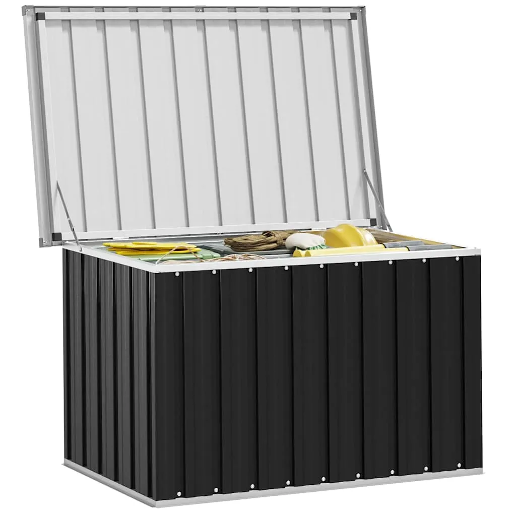 Aufbewahrungsbox Anthrazit 109x67x65 cm aus verzinktem Stahl