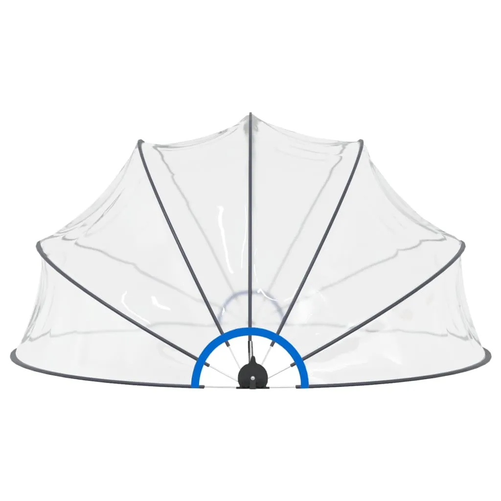Transparente Pool-Kuppel aus PVC mit Glasfaserkonstruktion 440 x 220 cm