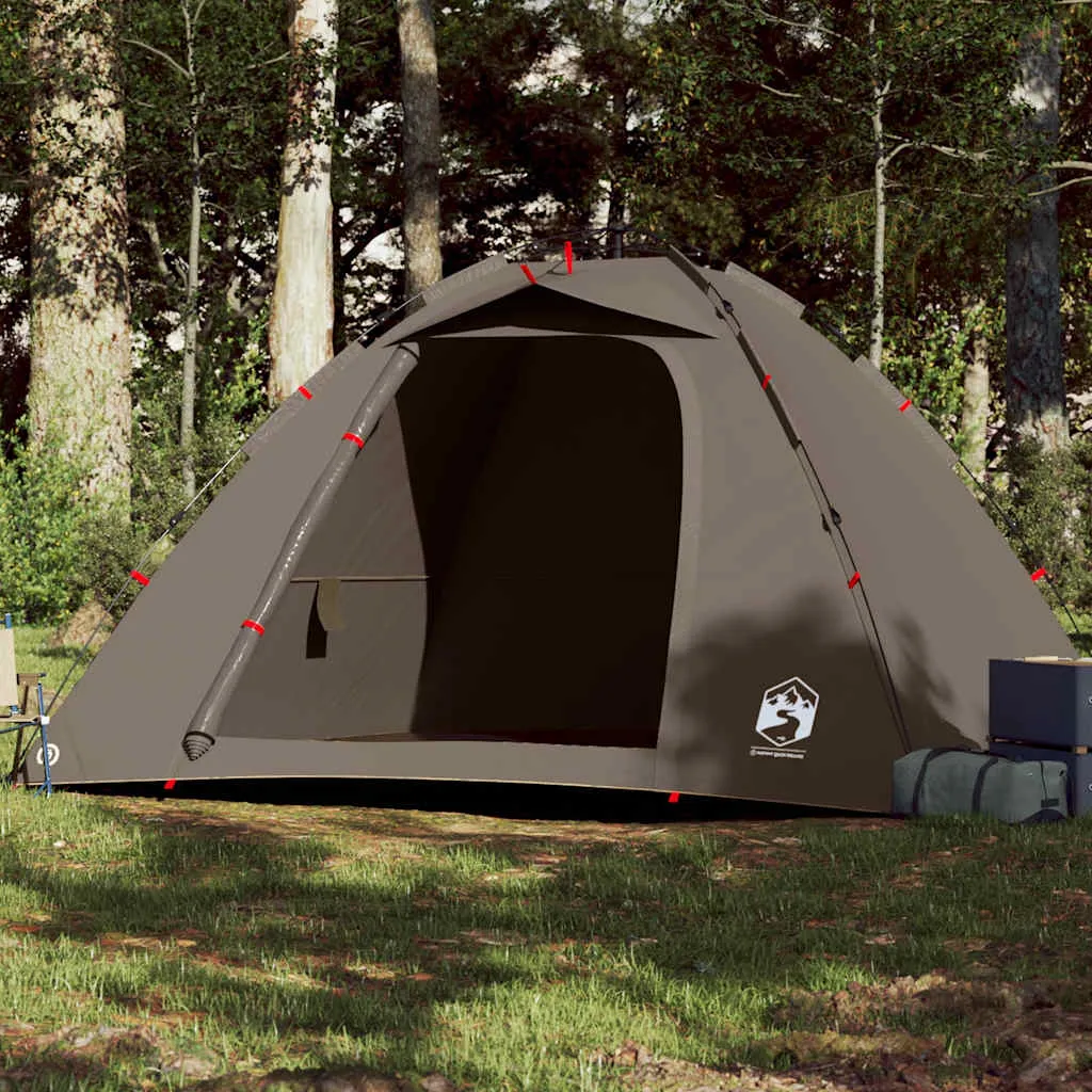 Angelzelt Campingzelt 262x254x172 cm Braun wasserdicht winddicht