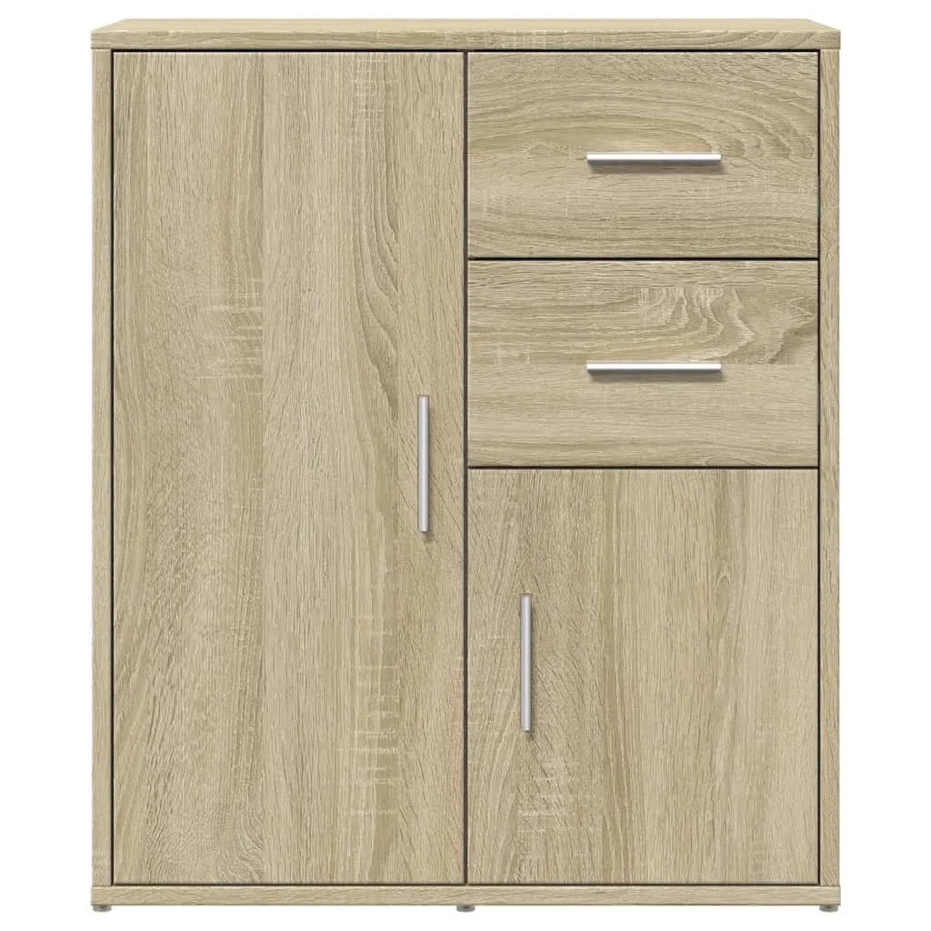 Robustes Sideboard 60 x 31 x 70 cm in Sonoma-Eiche, Holzwerkstoff