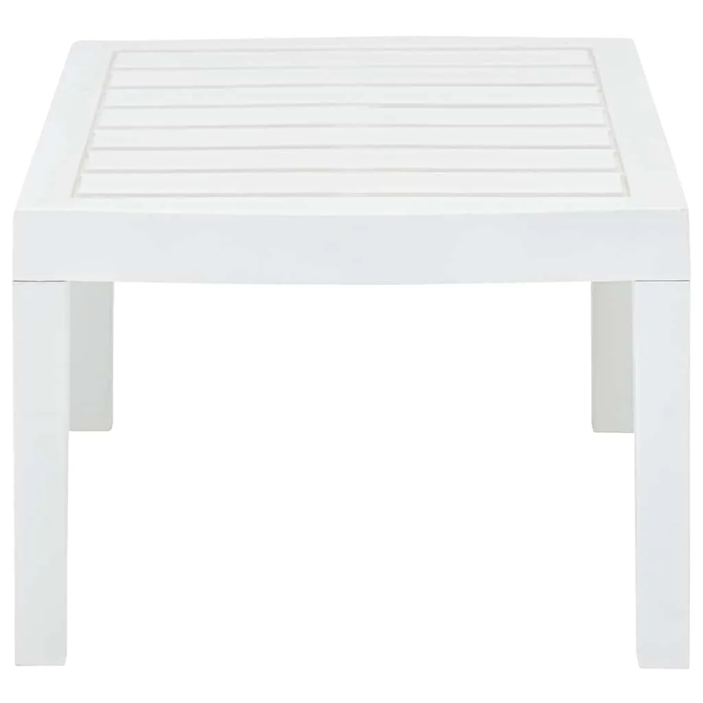 Gartentisch Kunststoff 78 x 55 x 38 cm Weiß wetterfest und langlebig