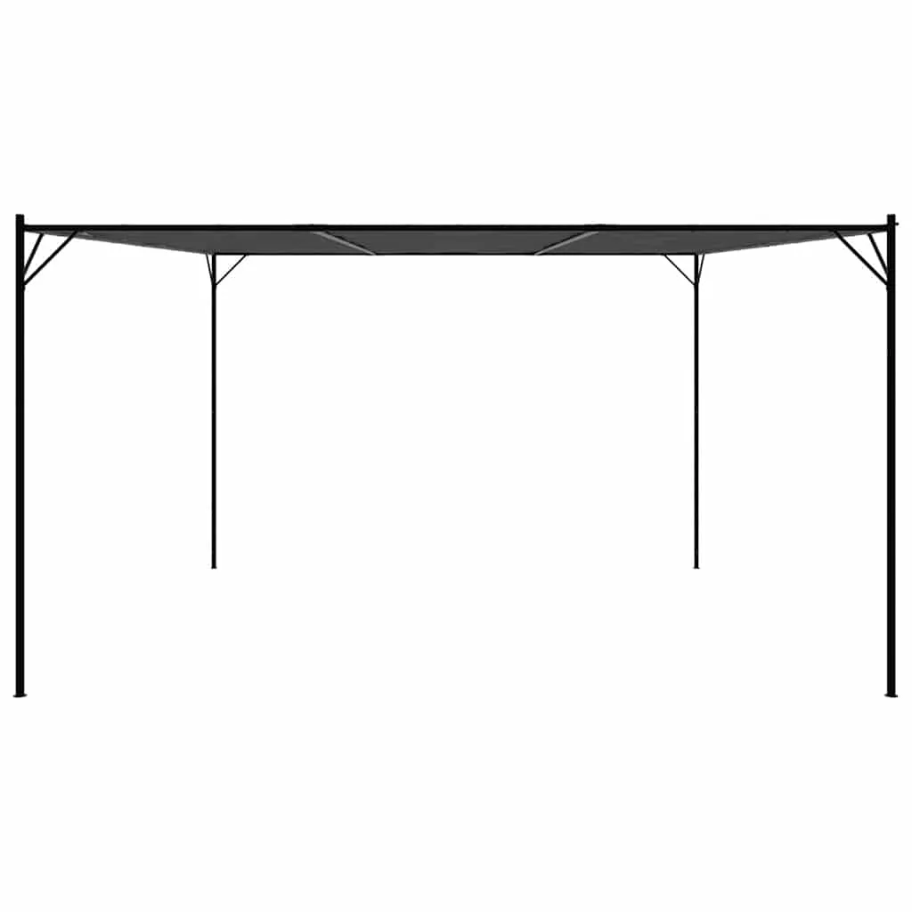 Klassischer Pavillon 4x4 m Anthrazit mit wasserabweisendem Polyester
