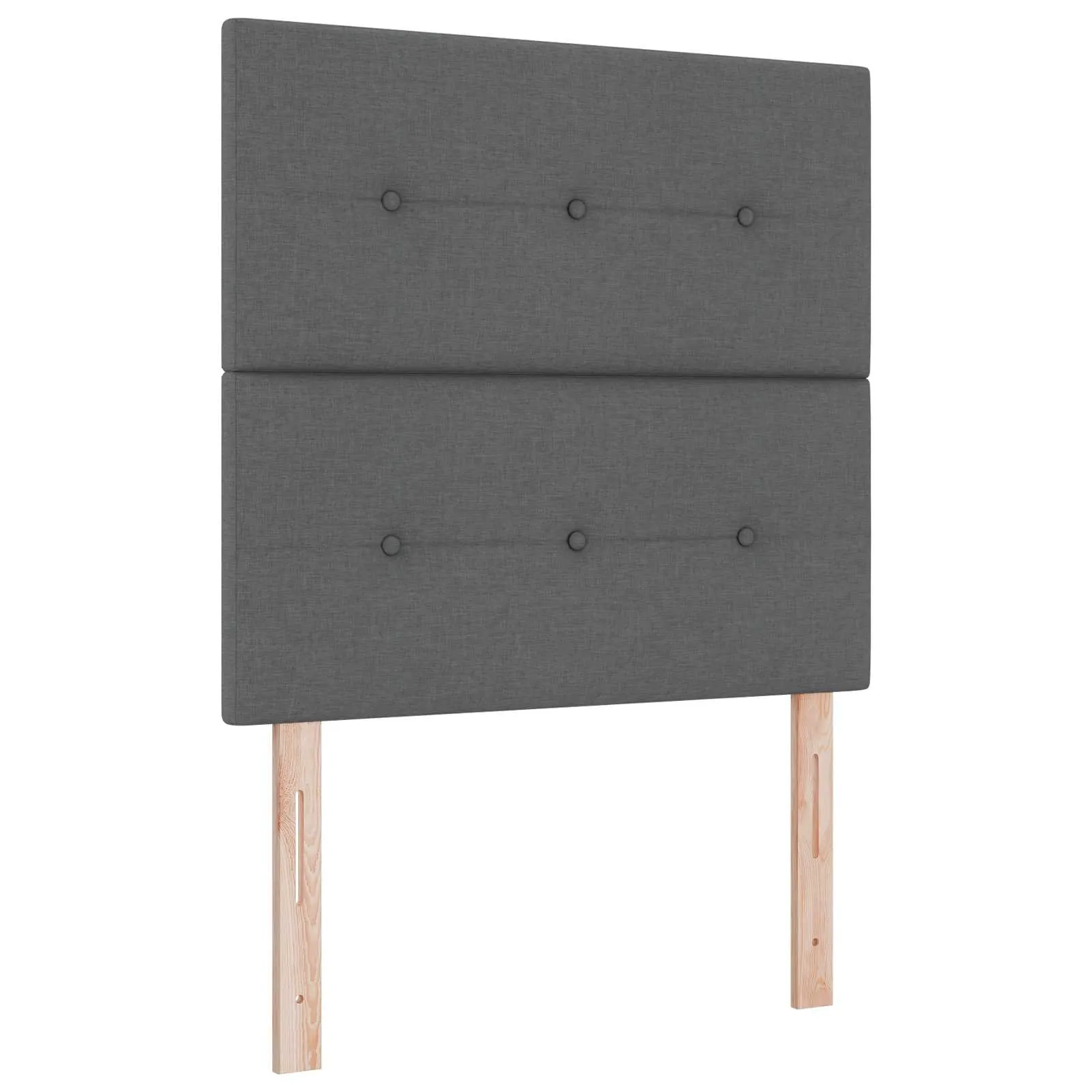 Boxspringbett 120x200 cm mit Topper, Dunkelgrau, Mittelhart