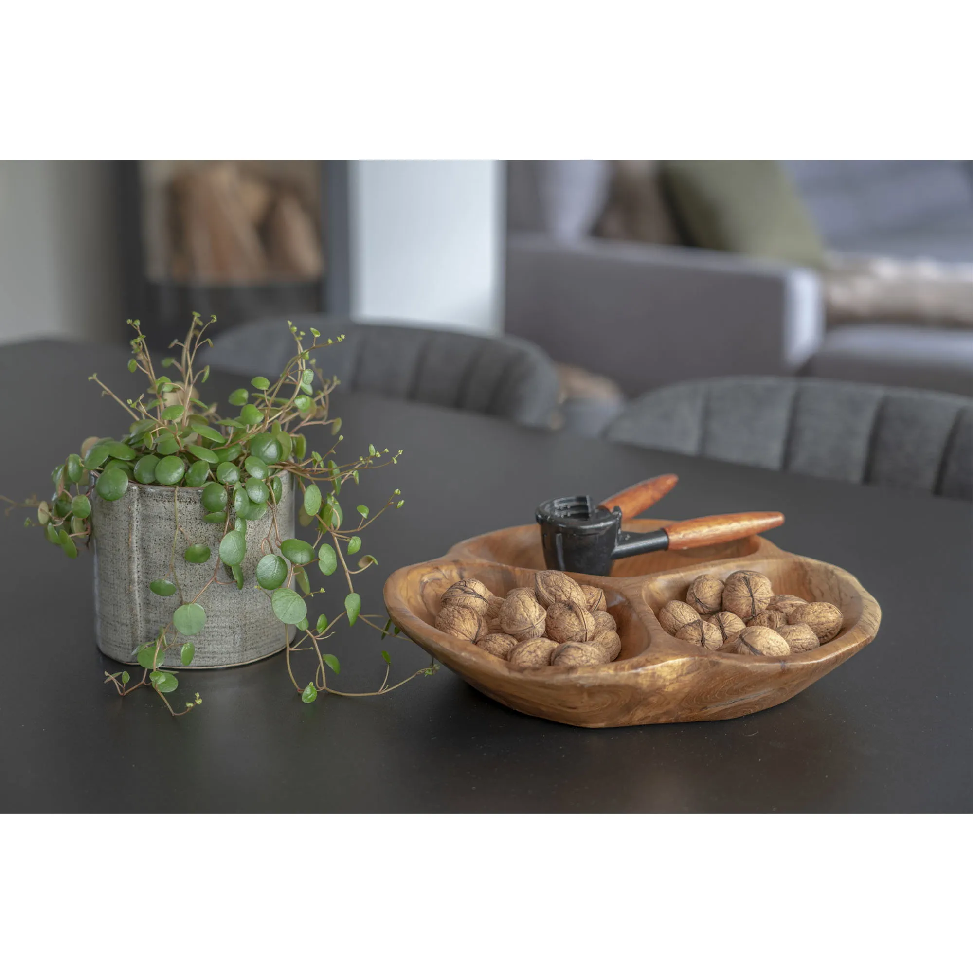 tinkaro Nola Bowl Schale ø30x5 cm Natur Teak