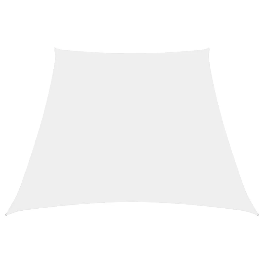 Sonnensegel Trapez 2/4 x 3 m Weiß PU-beschichtetes Oxford-Gewebe