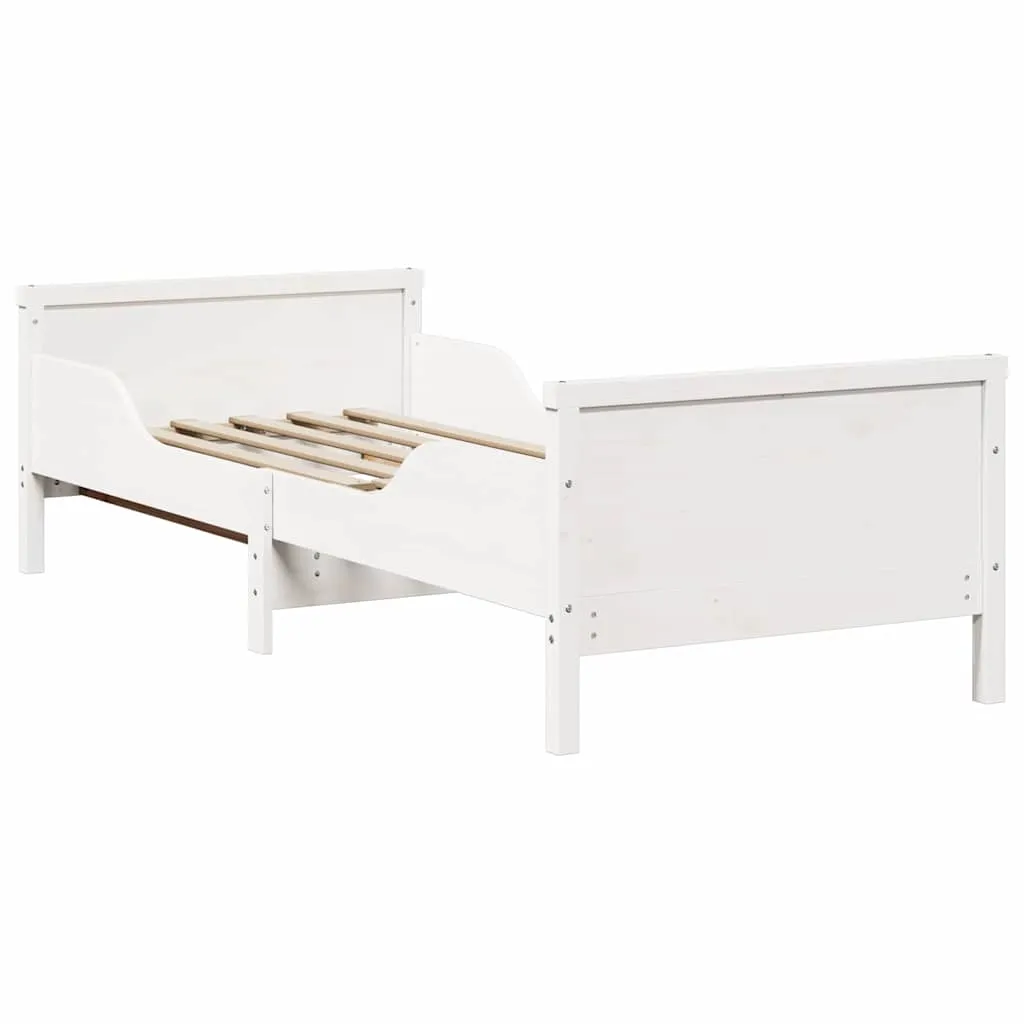 Kinderbett Massivholz 205 x 90,5 x 57 cm Weiß