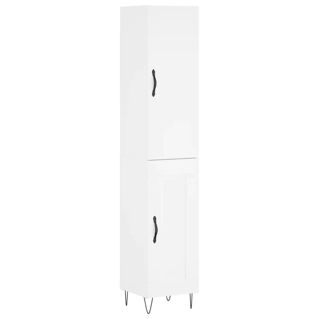 Elegantes Highboard in Weiß, 34,5 x 34 x 180 cm