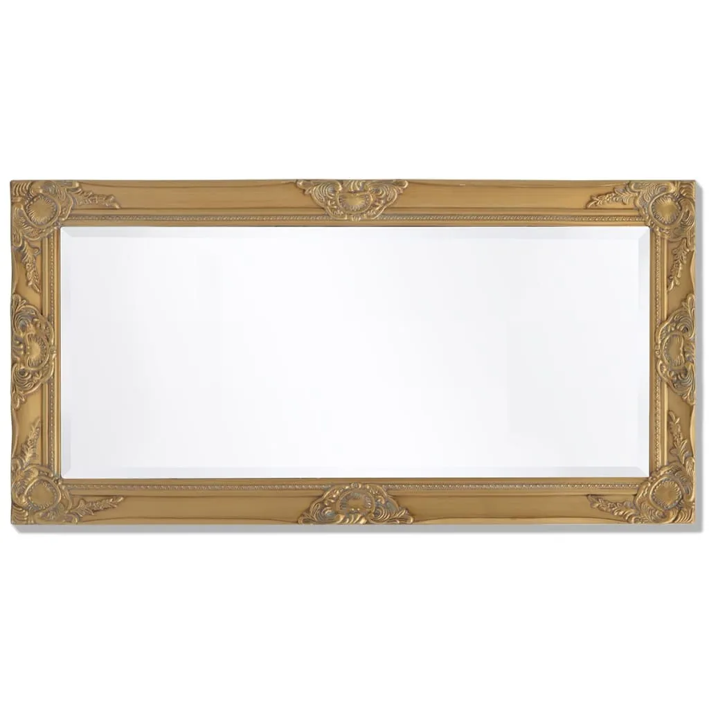Barock-Wandspiegel 100 x 50 cm in Golden mit Holzrahmen