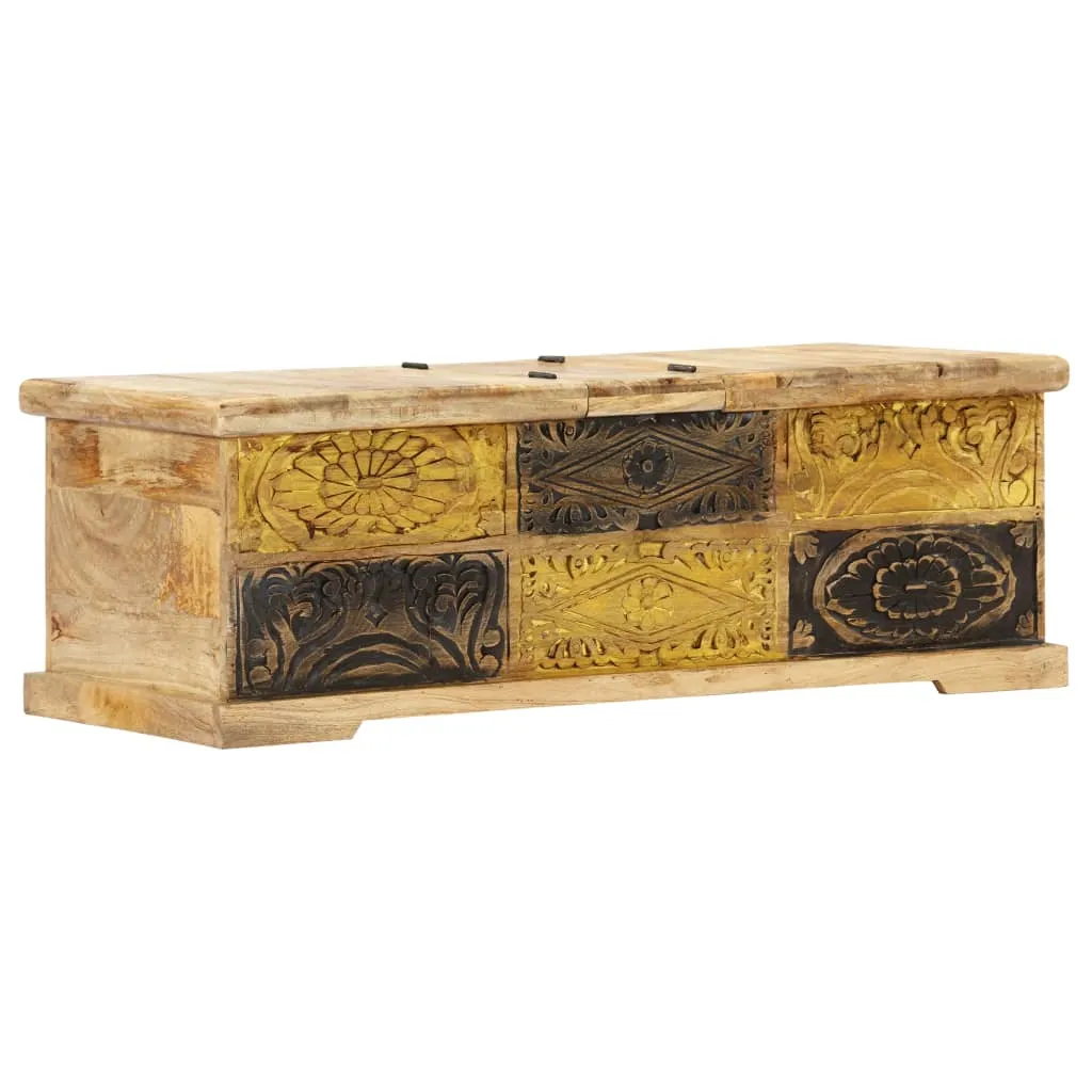 Rustikaler Couchtisch aus Vollholz 100 x 50 x 35 cm