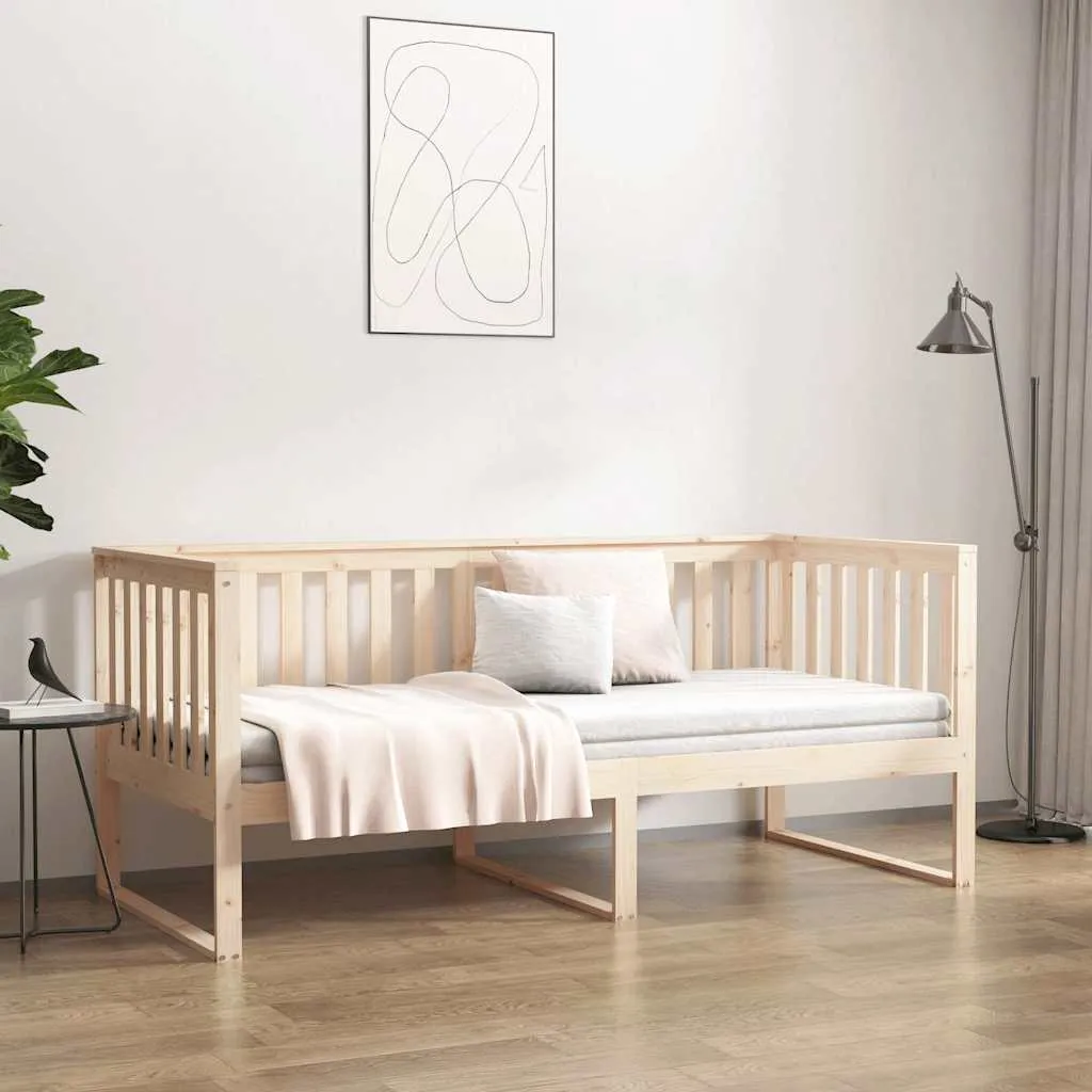 Tagesbett aus massivem Kiefernholz 207x106x90 cm natur