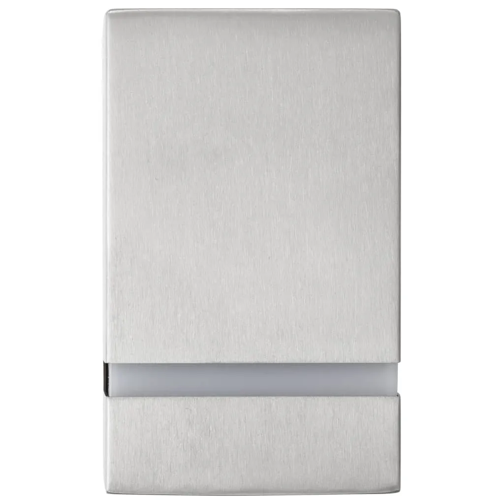Outdoor-Wandleuchte Edelstahl 75x95x150 mm Silbern, 2er-Set