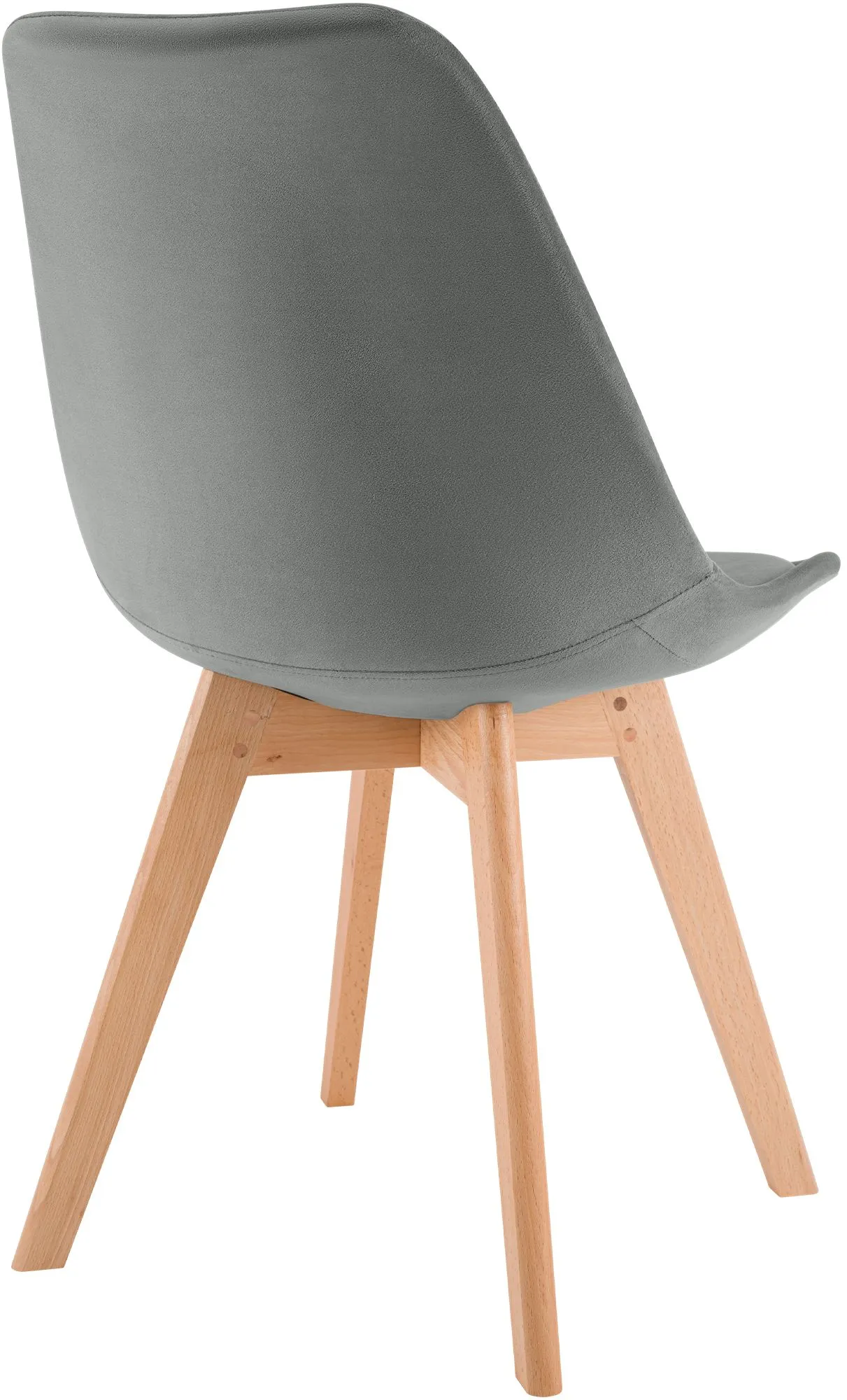 Esszimmerstuhl Linares 83x49x50 cm grau Kunstleder