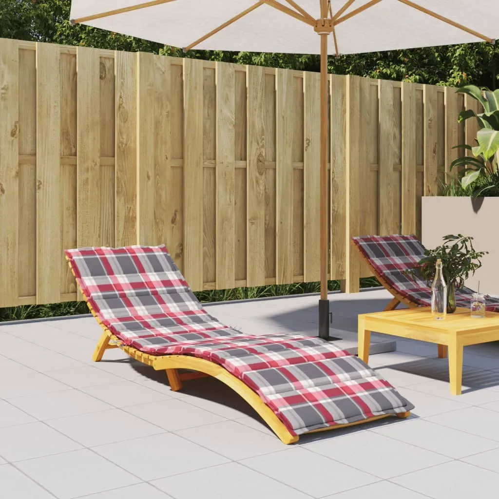 Liegenauflage Oxford-Gewebe 200x60x3 cm Rot kariert