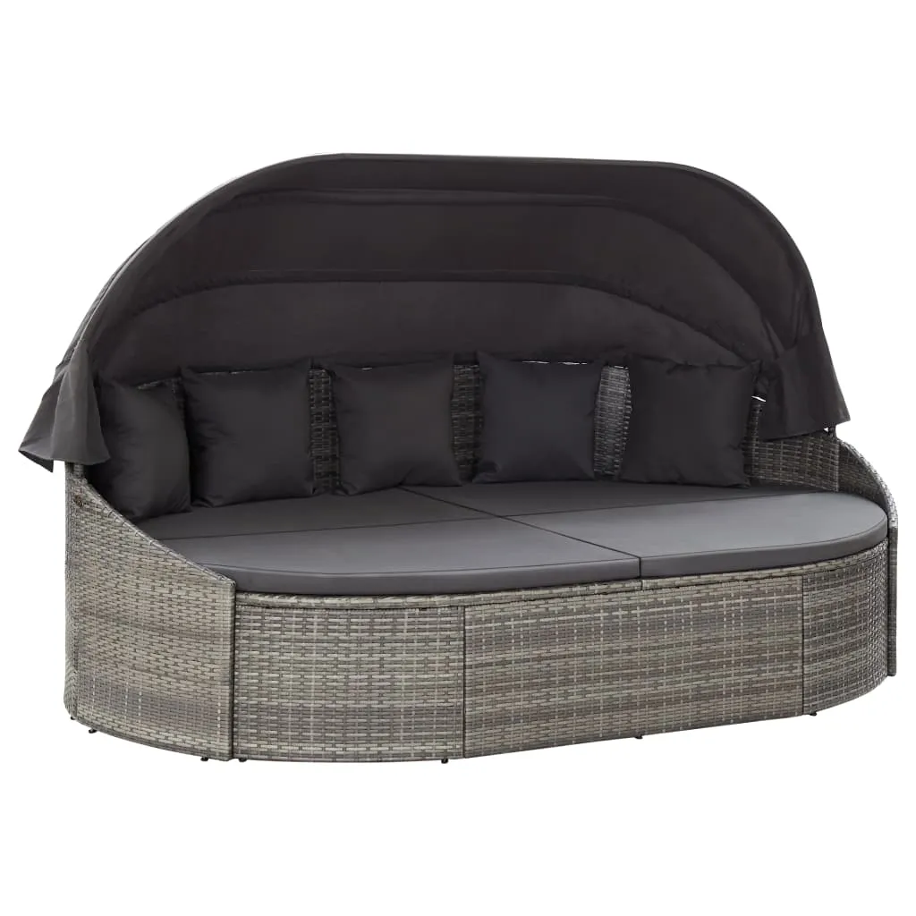 Elegante Sonneninsel 230x145x141 cm in Grau und Anthrazit