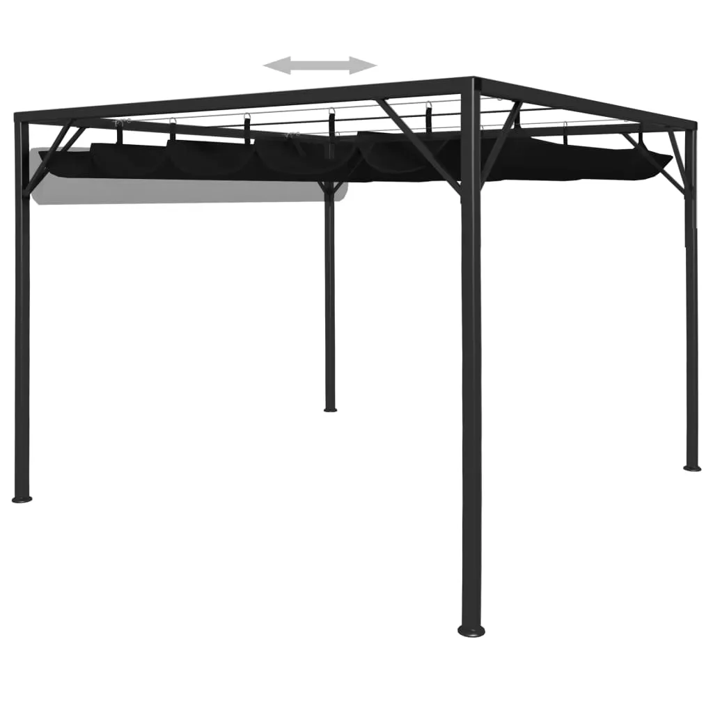 Pavillon mit ausziehbarem Dach 3 x 3 x 2,3 m Anthrazit