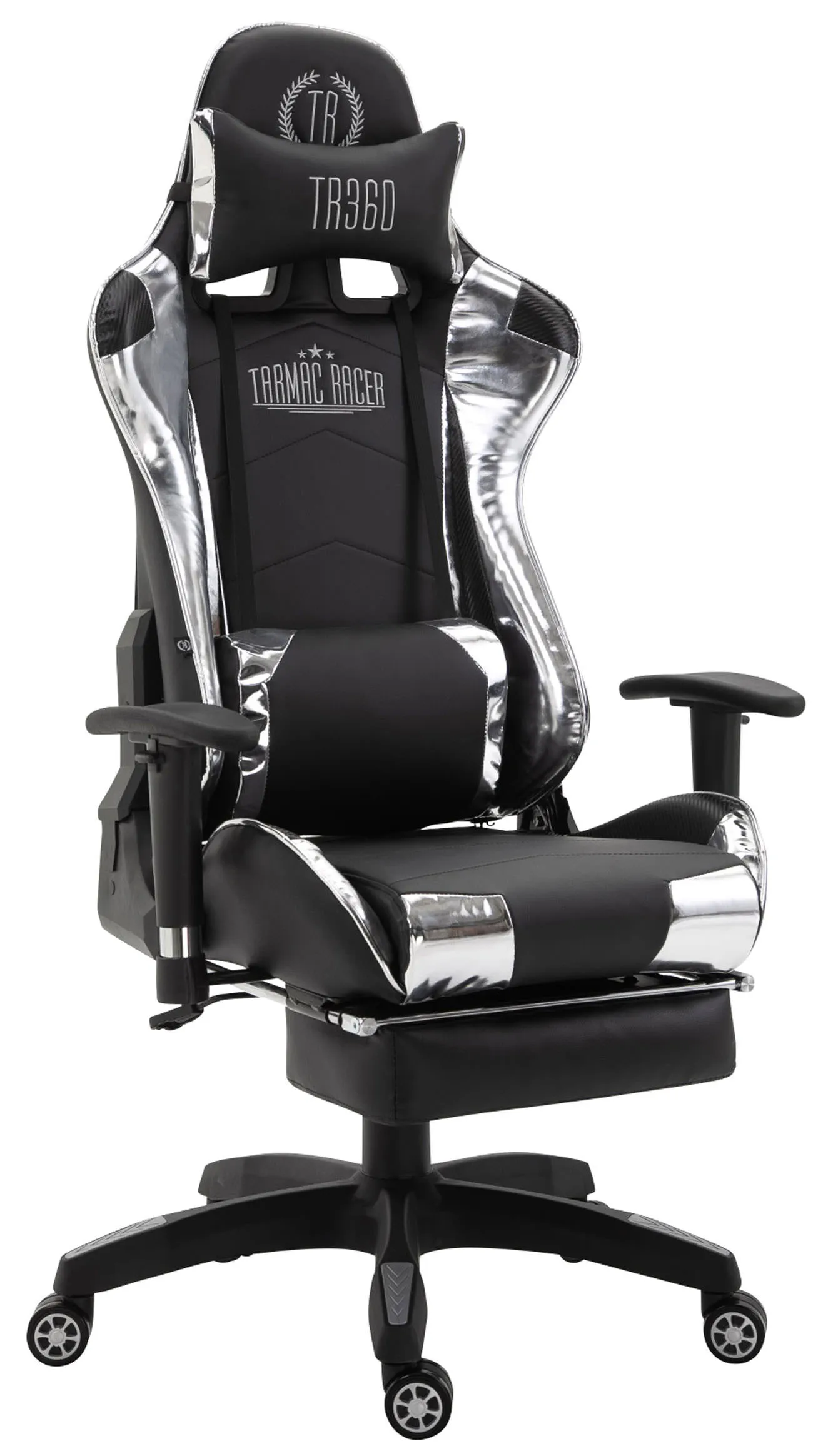 Bürostuhl Turbo XL 132-142x67x58-174 cm schwarz/weiß