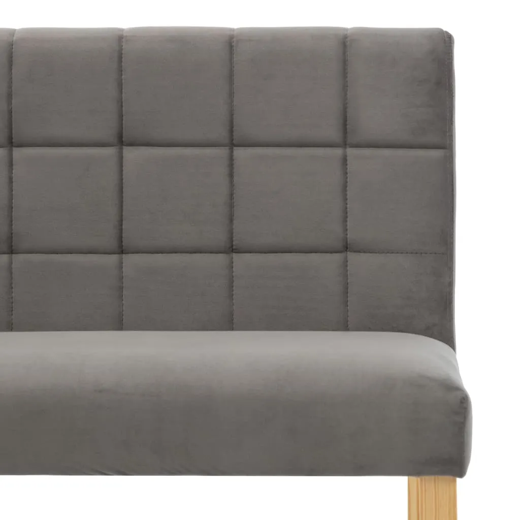 Klassische Sitzbank mit Stepp-Rückenlehne 140x56x86 cm Grau